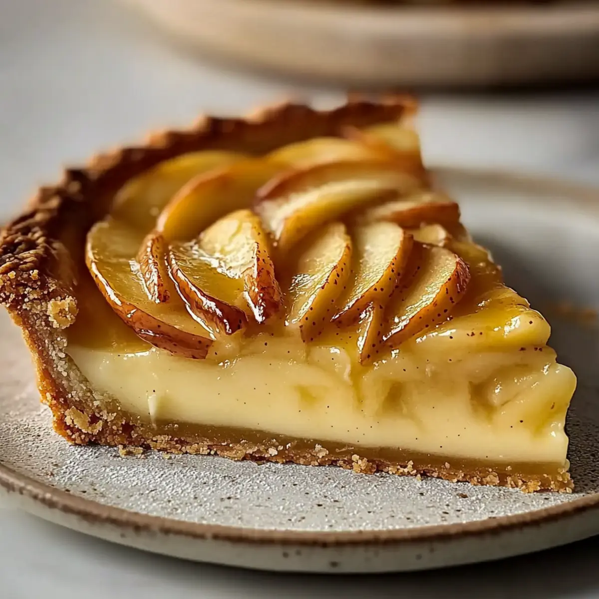 French Custard Pie with Apples