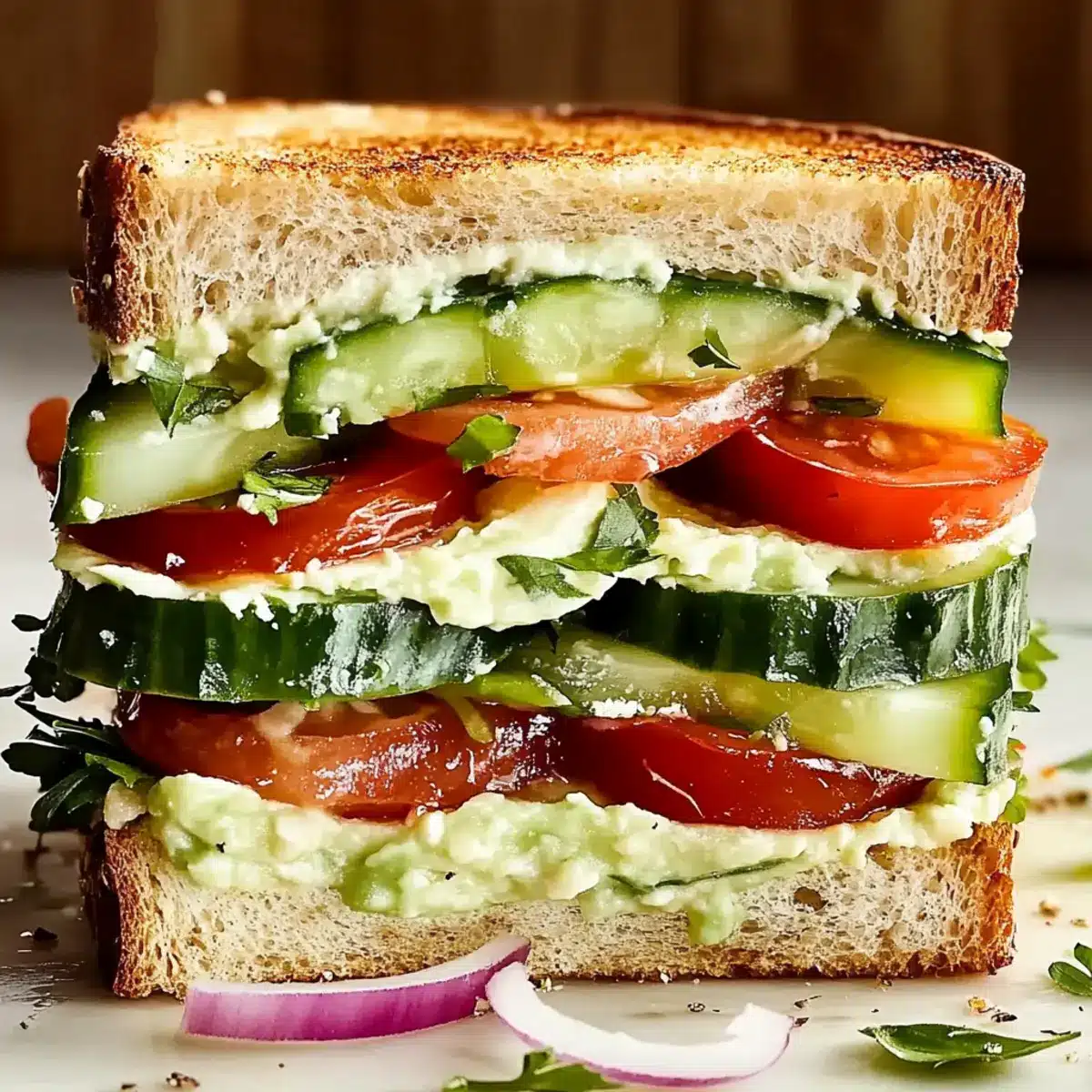 Loaded Cucumber & Avocado Sandwich
