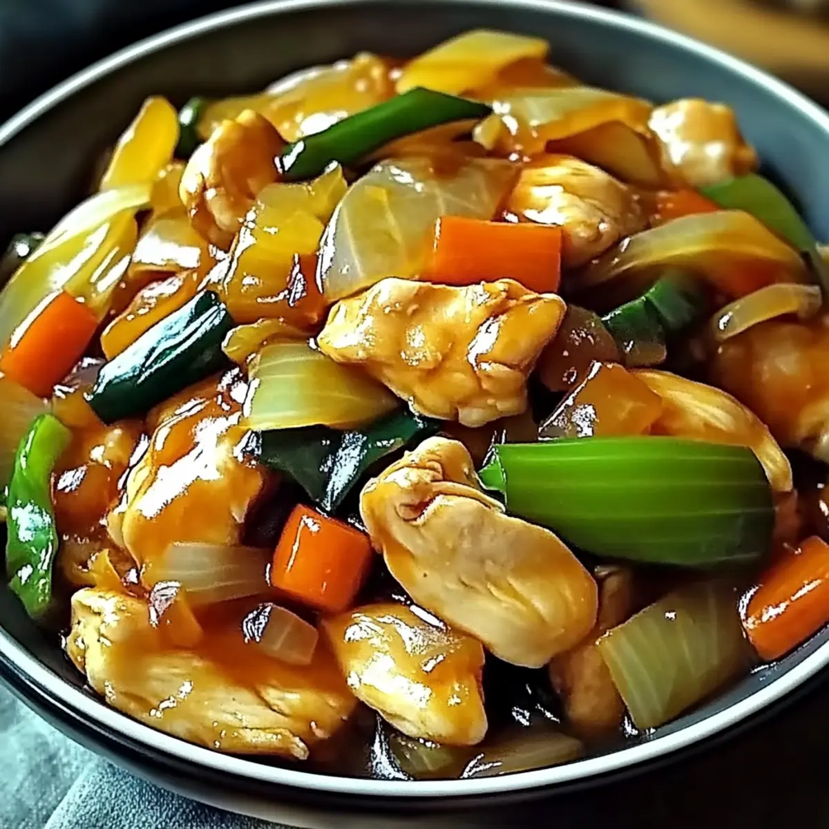 Chinese Chicken Cabbage Stir