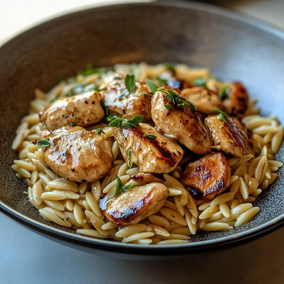 Marsala Chicken Orzo
