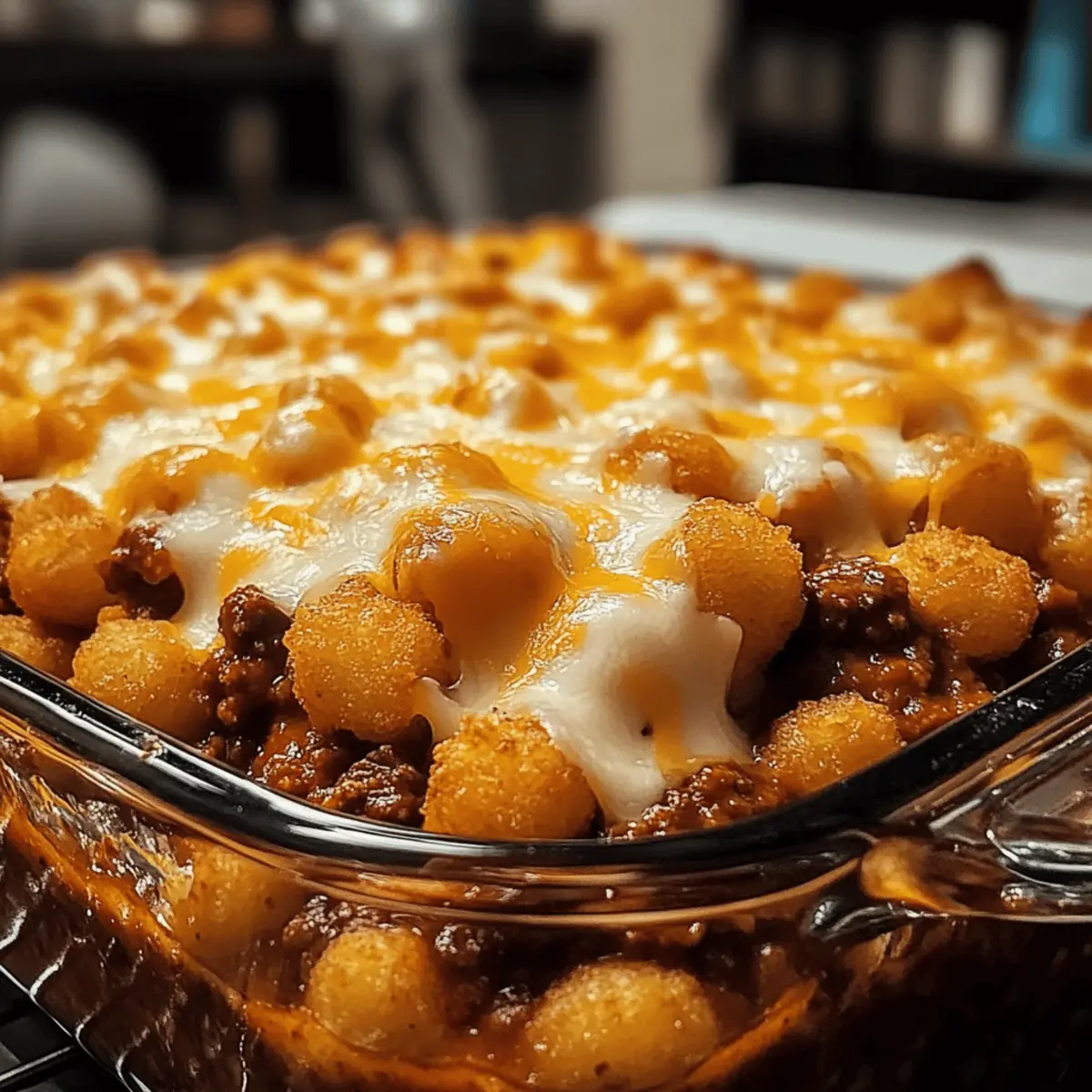Chili Cheese Tater Tot Casserole