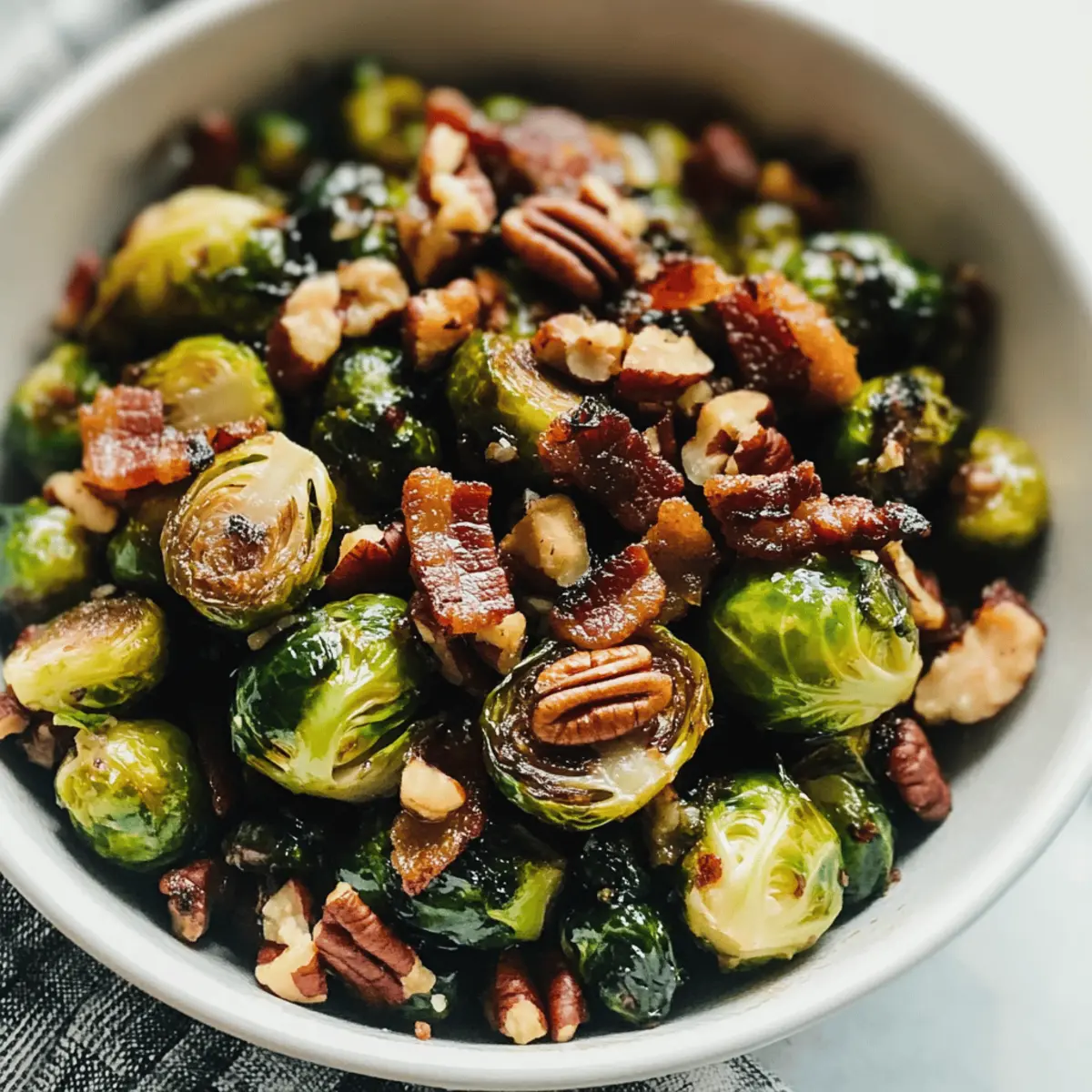 Stovetop Maple Bacon Brussels Sprouts