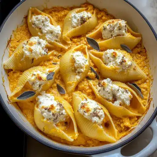 Creamy Pumpkin Ricotta Stuffed Shells