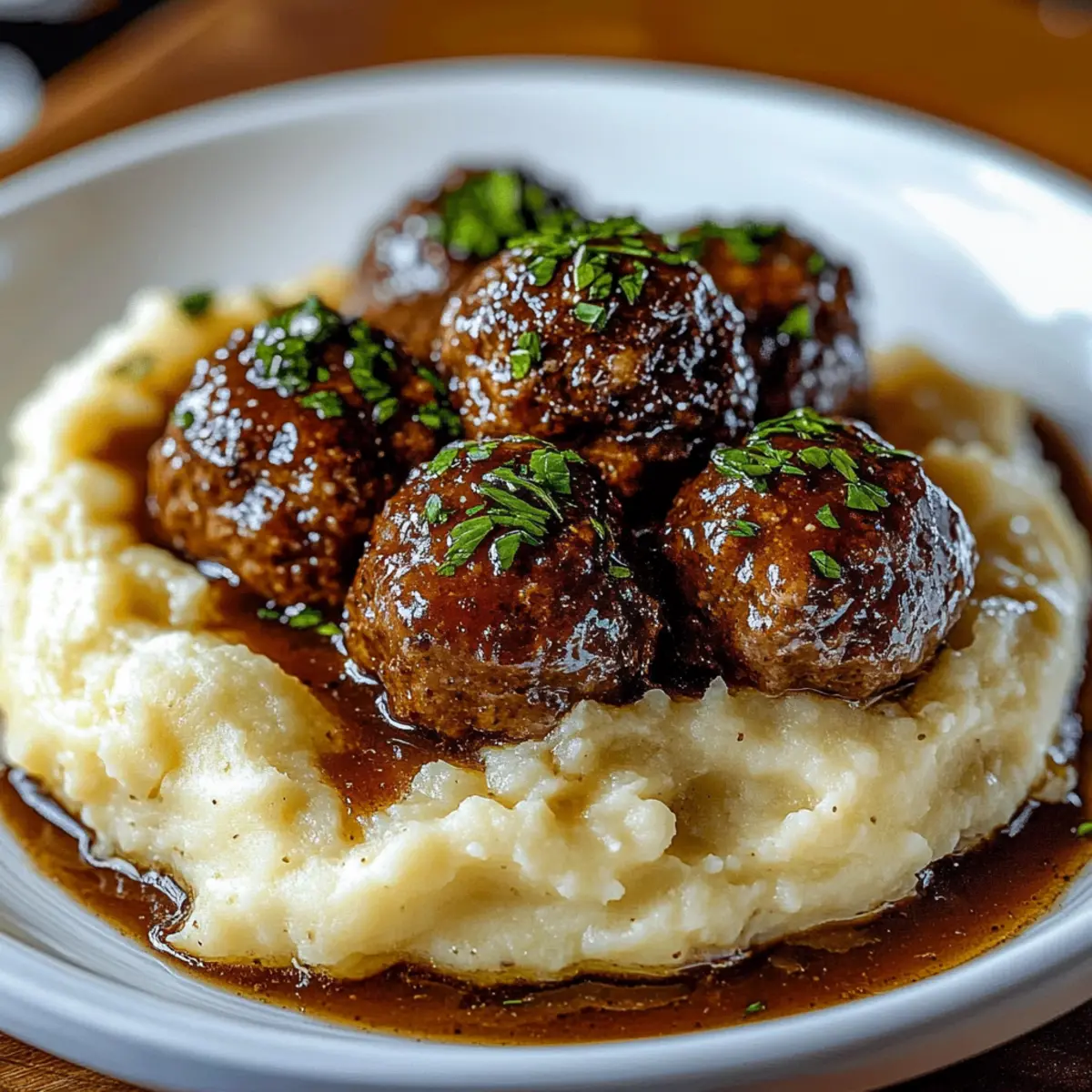 Steak Meatballs With Garlic Herb