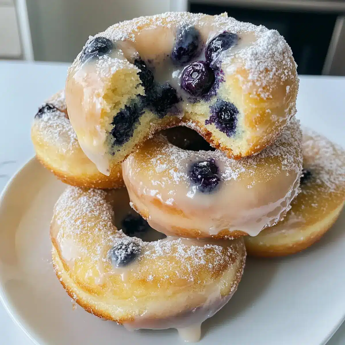 Baked Blueberry Donuts