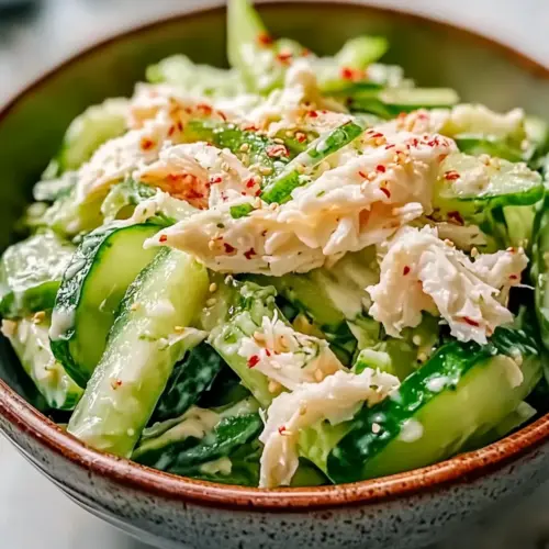 Cucumber Salad with Crab Meat Delight