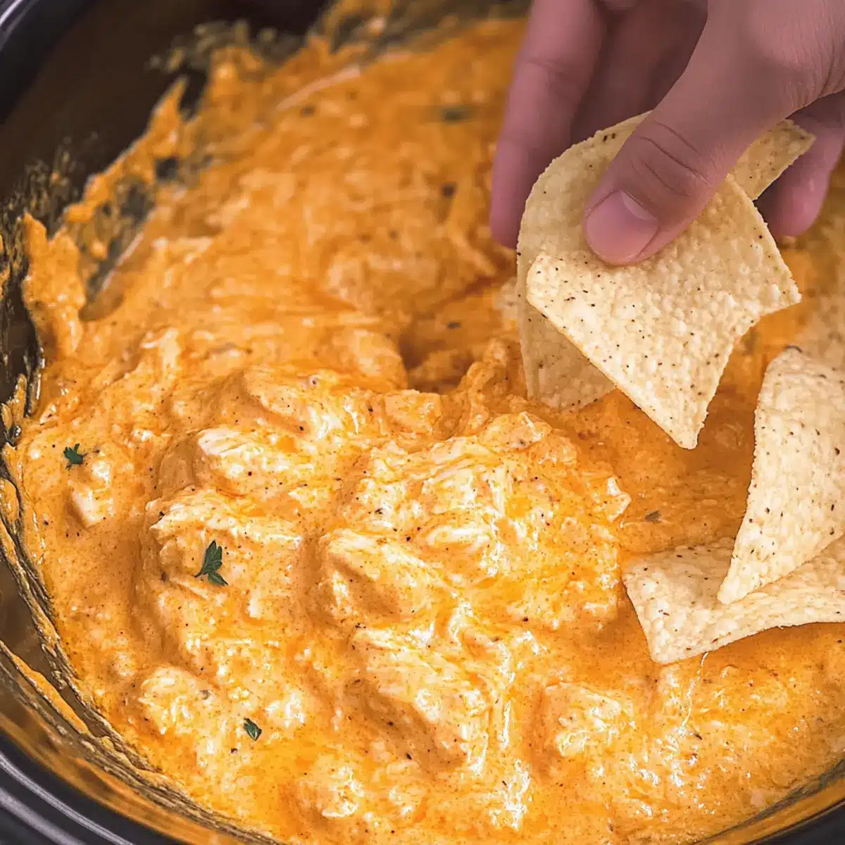 Crockpot Buffalo Chicken Dip
