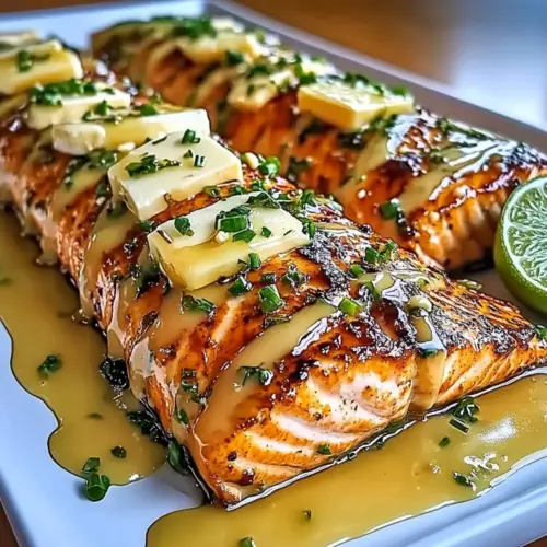 Honey-Lime Garlic Butter Baked Salmon