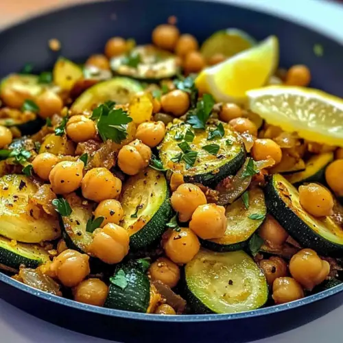 Zucchini and Chickpea Skillet