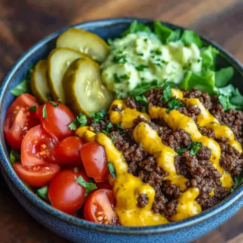 High-Protein Cheeseburger Bowls