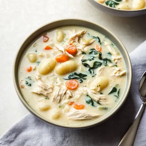 Creamy Crockpot Chicken Gnocchi Soup