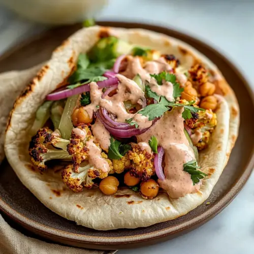 Chili Lime Chickpea Cauliflower Wrap