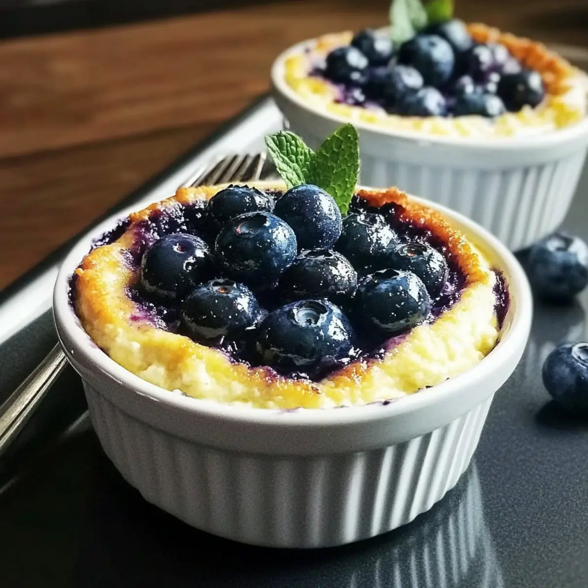 Baked Blueberry Cottage Cheese Bowls