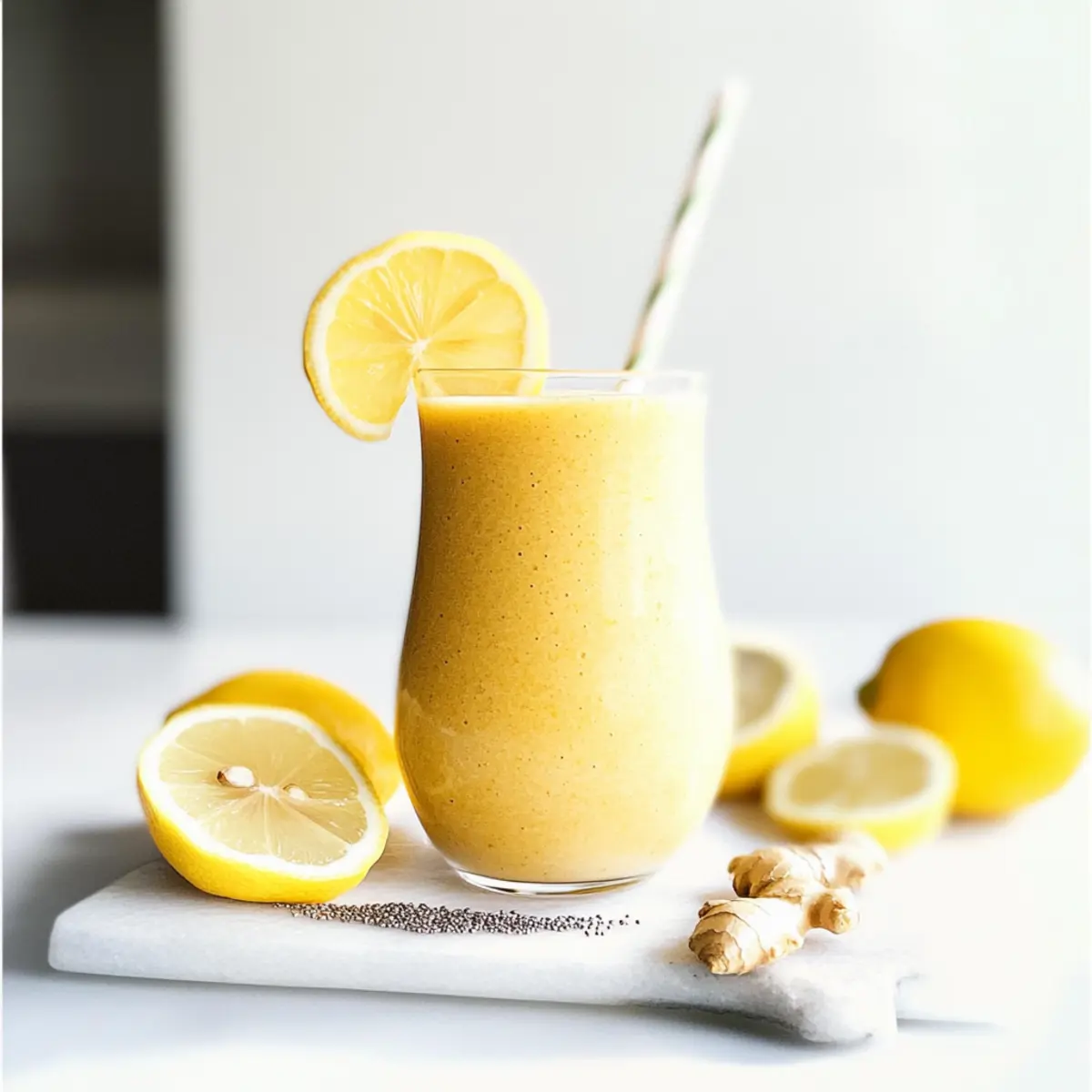 Fresh Lemon Ginger Detoxifying Smoothie