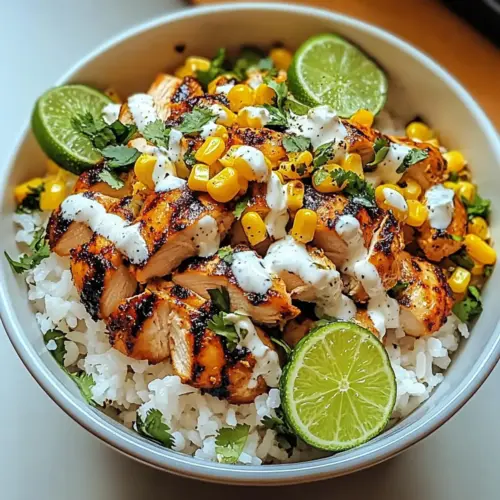 Street Corn Chicken Rice Bowl