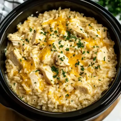 Creamy Crockpot Chicken and Rice