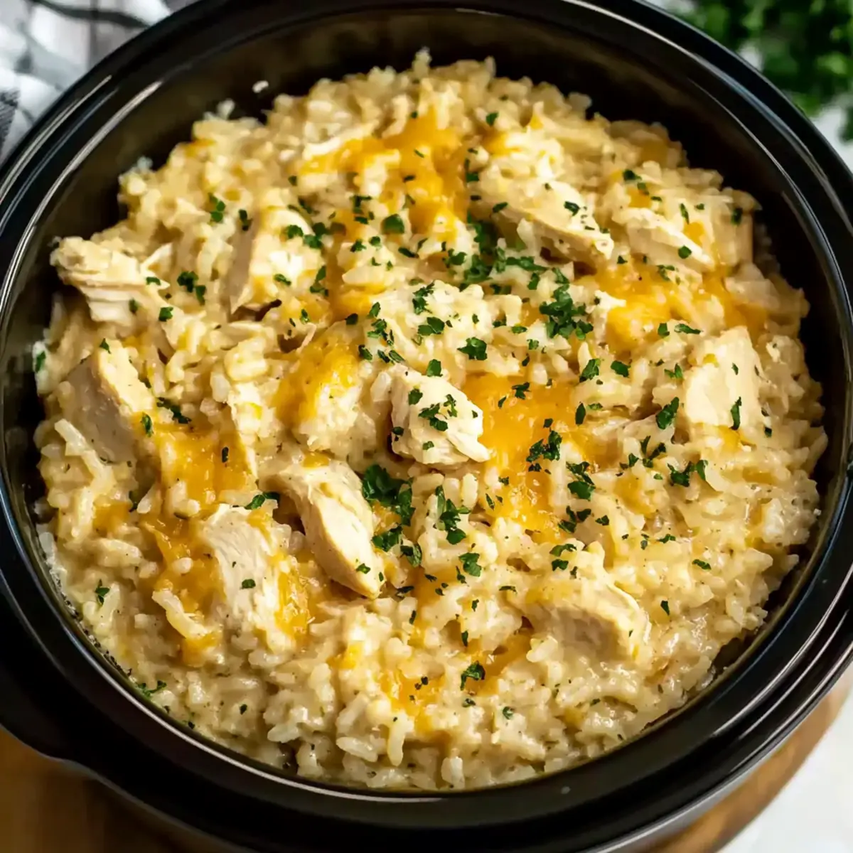 Creamy Crockpot Chicken and Rice