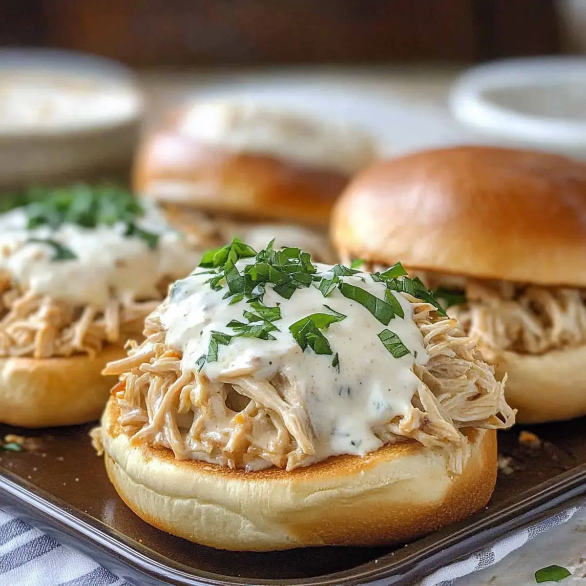 Chicken Alfredo Sloppy Joes – Creamy, Cheesy
