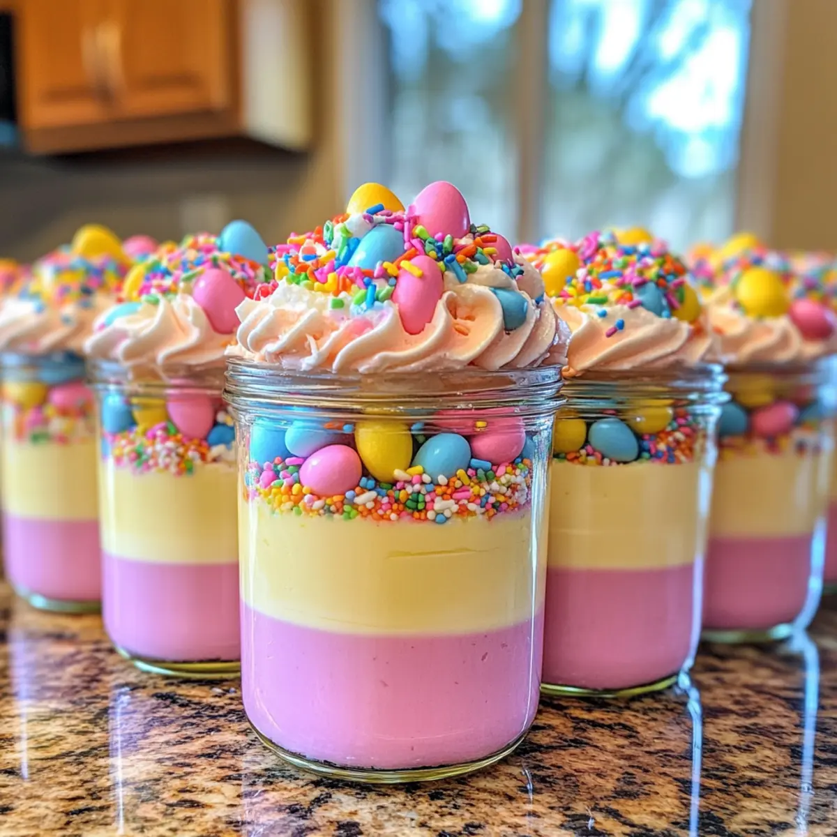 Easter Egg Cheesecake Jars