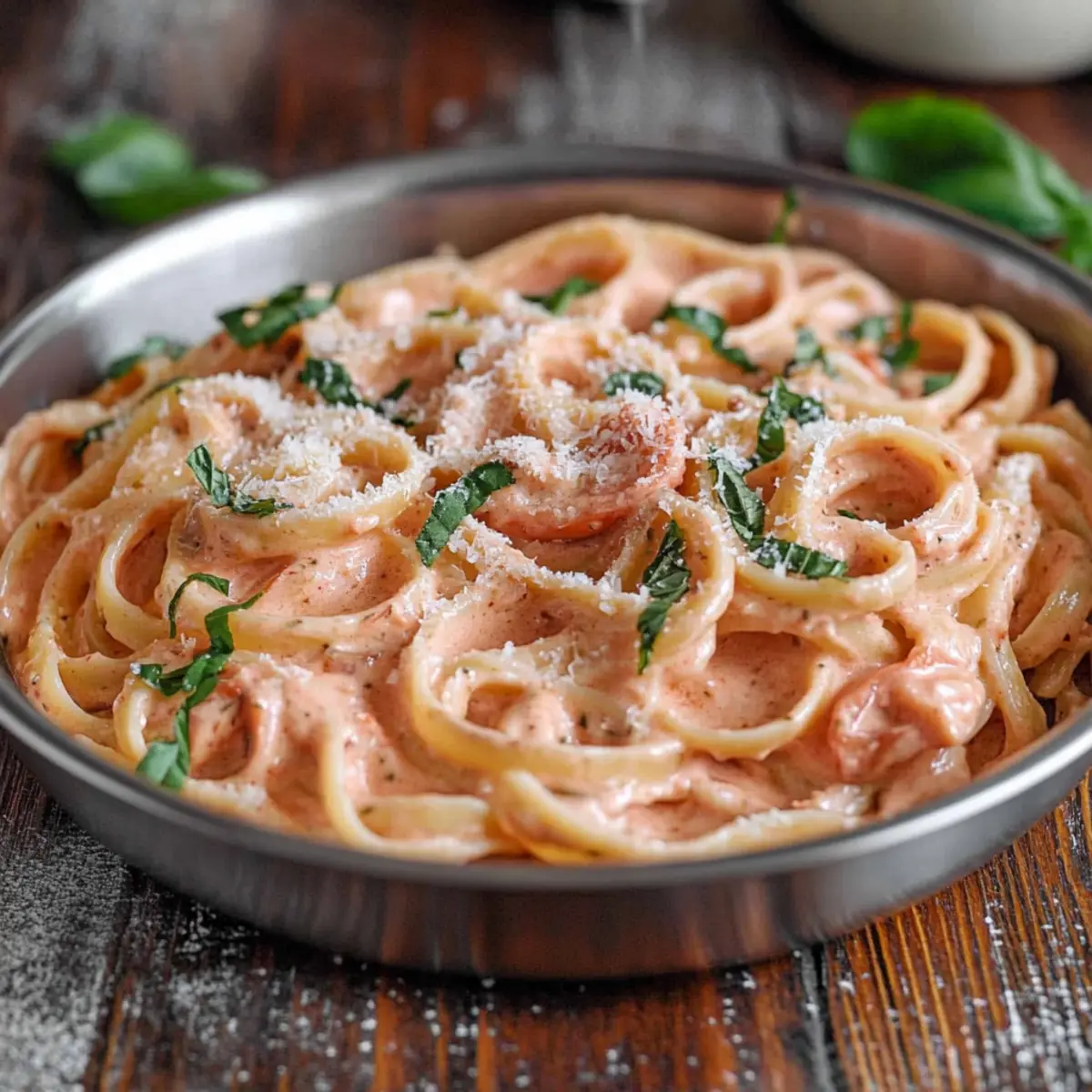 Alfredo Tomato Sauce with Linguini