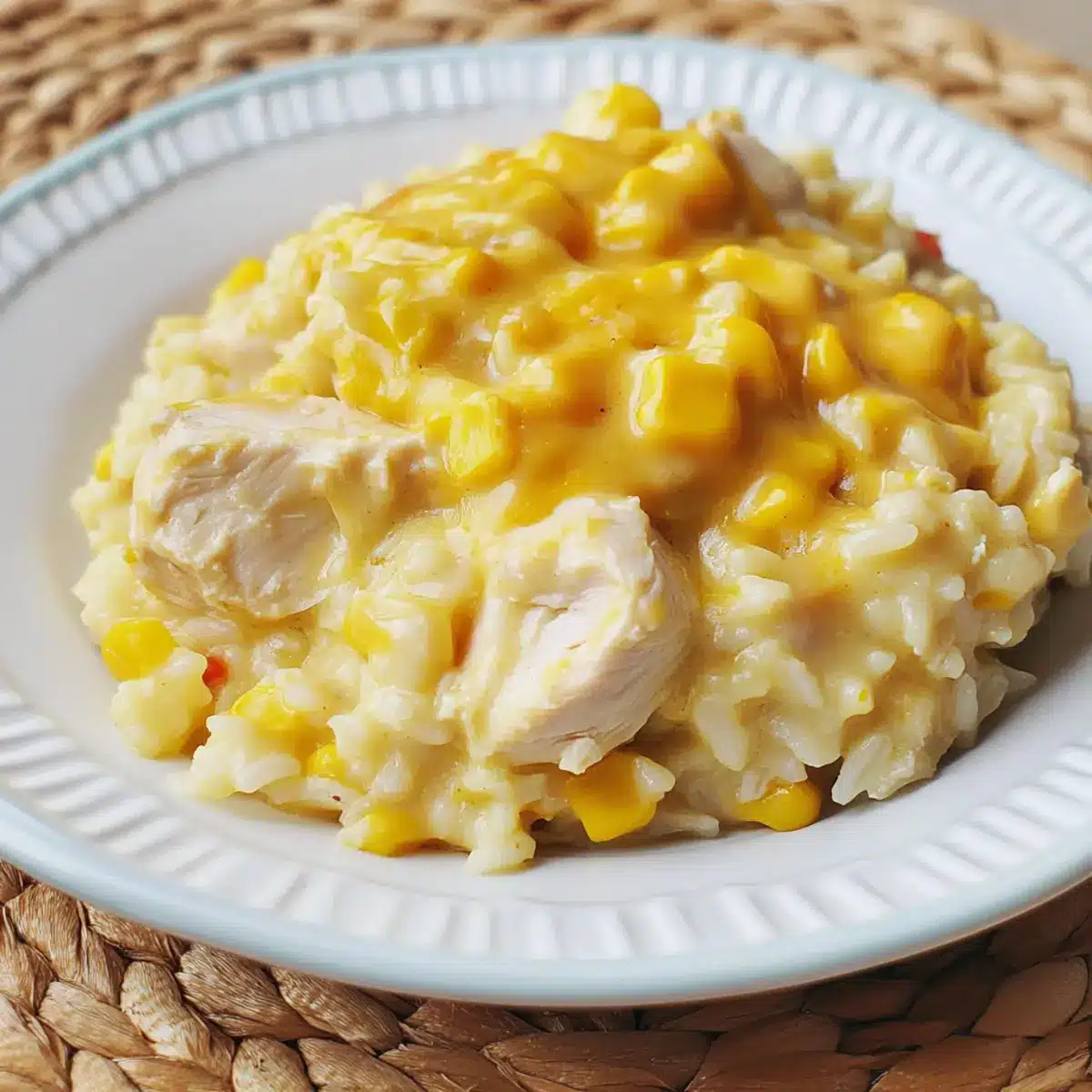 Slow Cooker Cheesy Chicken and Rice