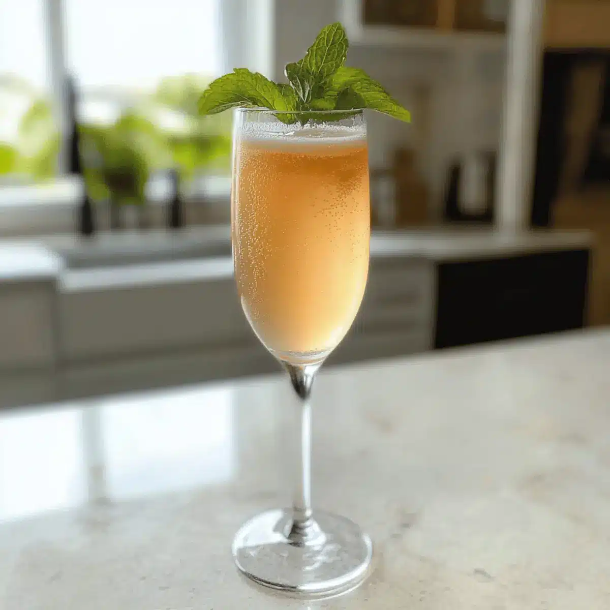 Peach Bellini Mocktail Recipe