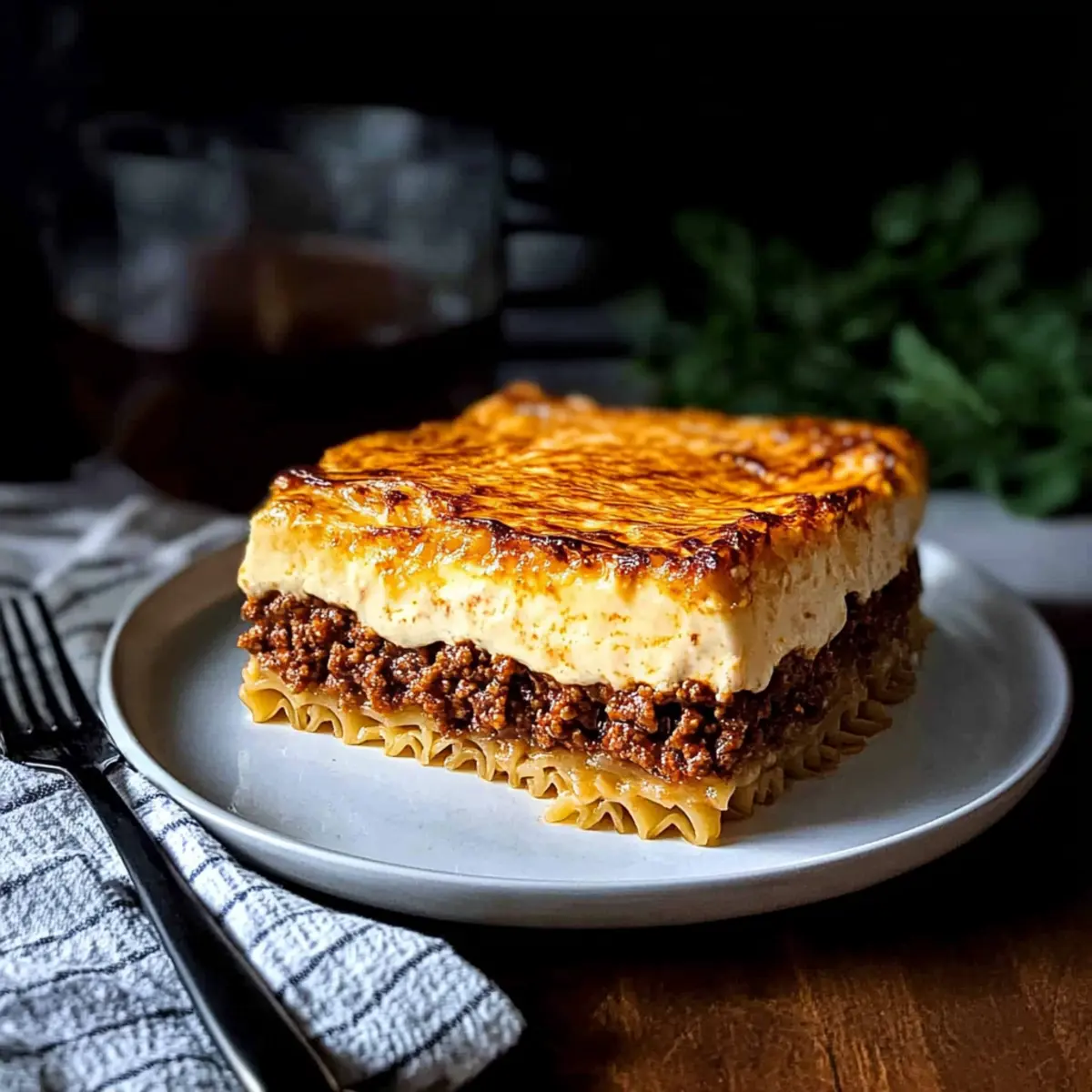 Baked Pasta with Ground Beef & Béchamel