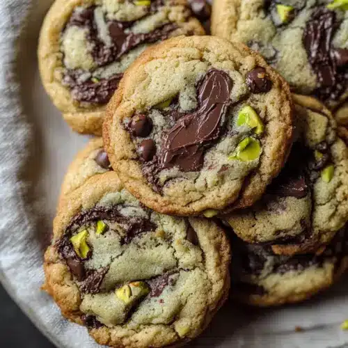 Pistachio Cream Chocolate Chip Cookies