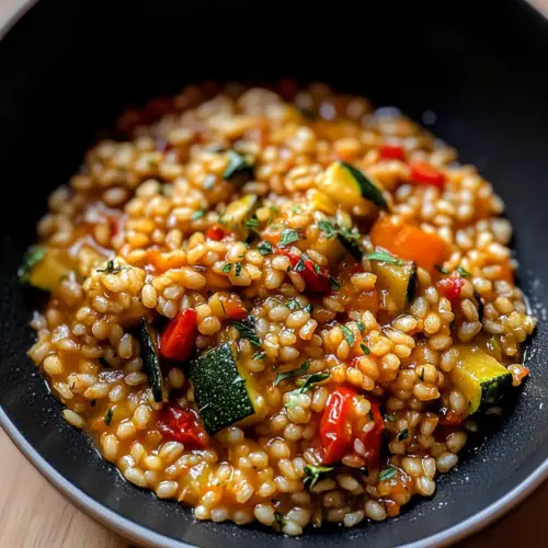 Pearl Barley Vegetable Risotto