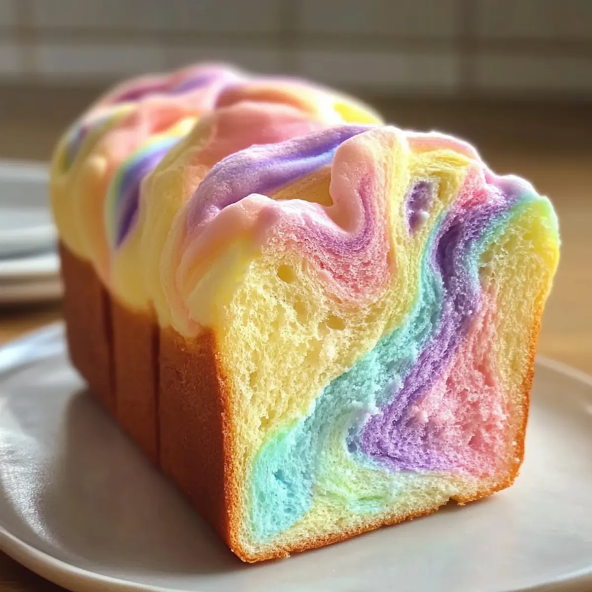 Cloud Bread Recipe Pastel Swirl Loaf