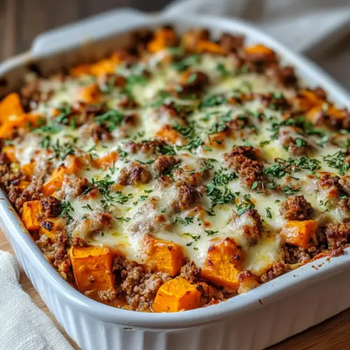 Ground Turkey Sweet Potato Bake