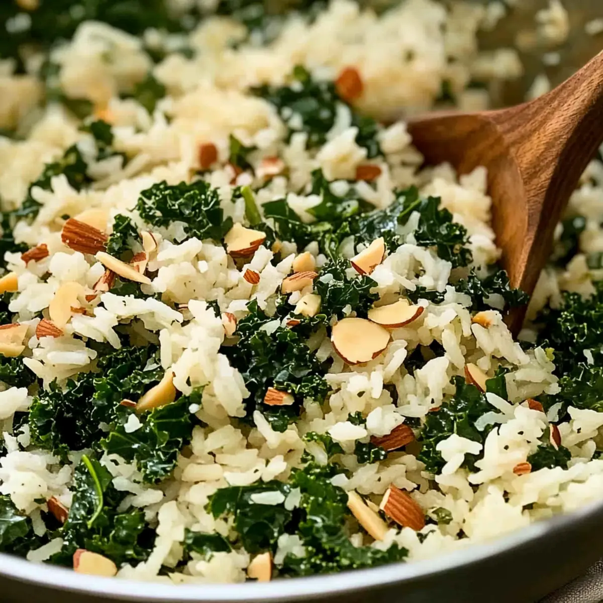 Garlic Butter Rice with Kale