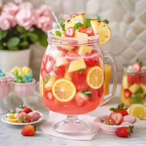 Pink Easter Strawberry Sangria